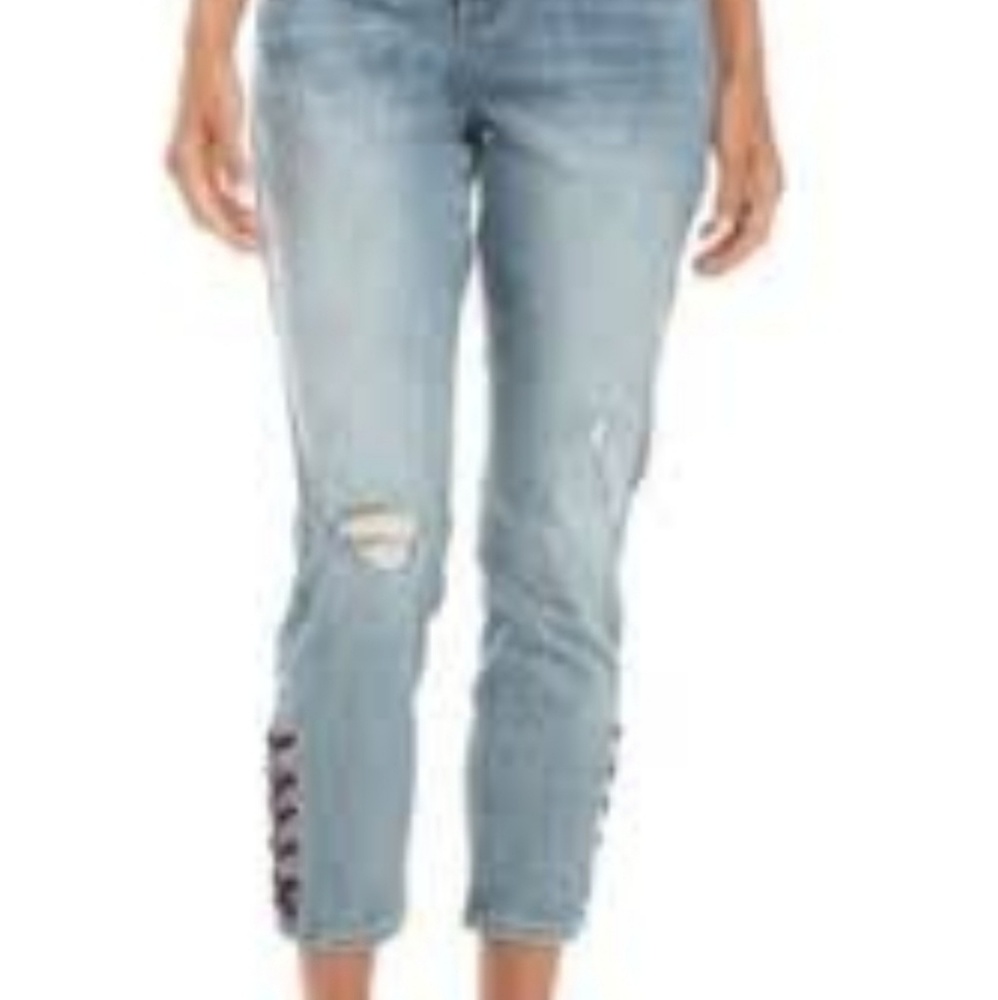 Kaari Lace-up Blue Jeans